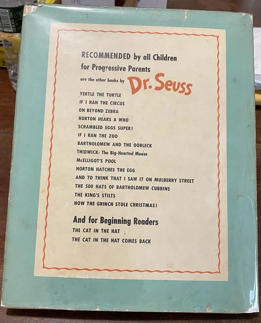 Horton Hatches the Egg 1940 First Ed Dr. Seuss First Ed HC/ DJ Near Fine/Good - 4