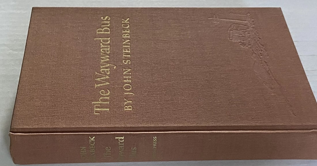 1947 1st Edition/Printing BC "THE WAYWARD BUS" by John Steinbeck HC/DJ N.Fine/VG - 11