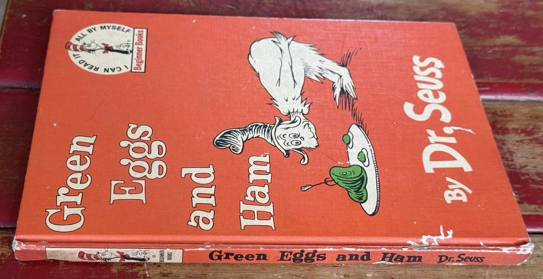 Vintage GREEN EGGS AND HAM by Dr. SEUSS 1960 Book Club 1st Edition/1st Hardcover - 13
