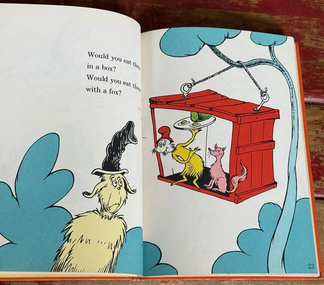 Vintage GREEN EGGS AND HAM by Dr. SEUSS 1960 Book Club 1st Edition/1st Hardcover - 9