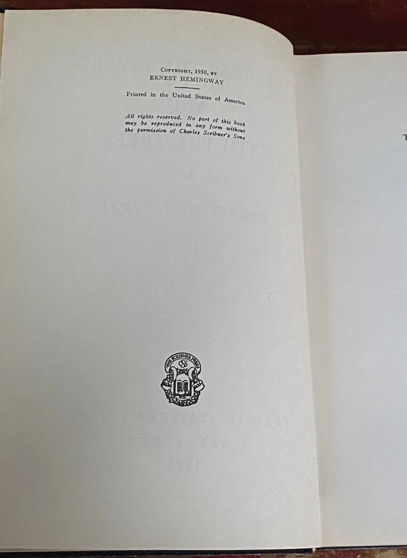 ERNEST HEMINGWAY ACROSS THE RIVER AND INTO THE TREES FIRST ED/Early Print HC/DJ - 2