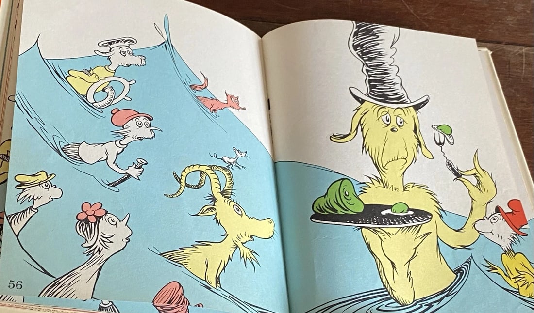 Dr Seuss GREEN EGGS AND HAM 1960 First Edition 2nd Printing Very Good In Good DJ - 12