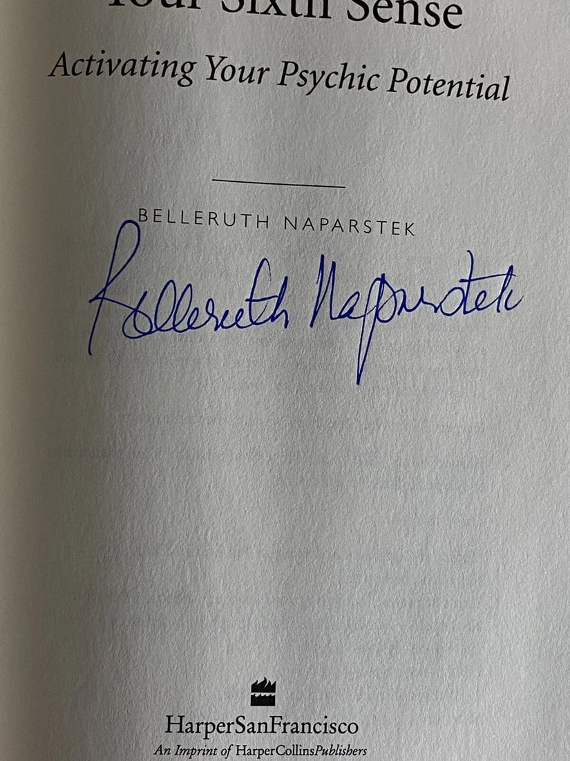 Belleruth Naparstek~YOUR SIXTH SENSE~SIGNED 1ST/1ST HC/DJ 1997 VG+ - 9