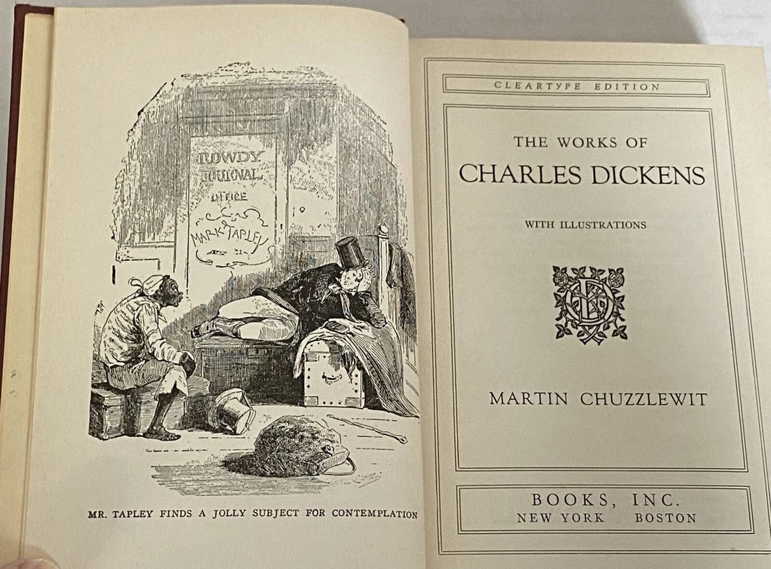 Charles Dickens MARTIN CHUZZLEWIT Vol. II Books Inc. 1936 HC - 3