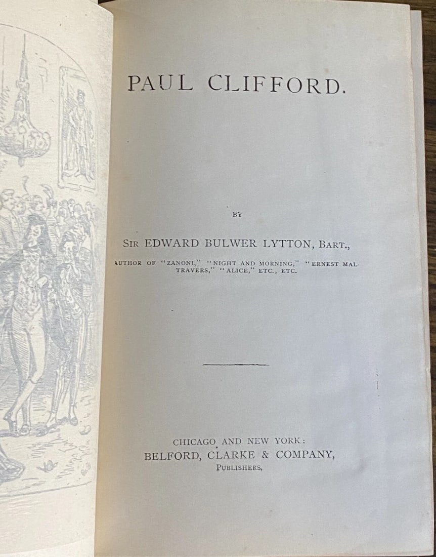Bulwer Lytton's Works Paul Clifford and Eugene Aram HC Belford Clarke 1stEdition - 5