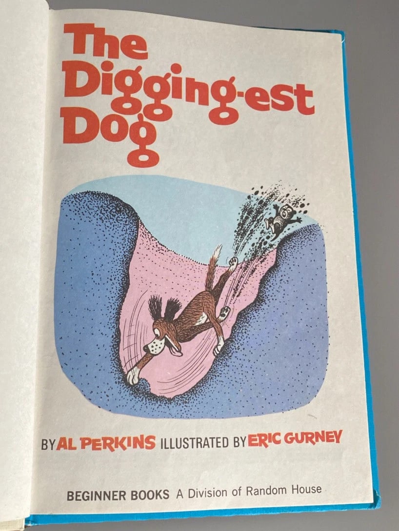 The Digging-est Dog Beginner Book HC 1967 Grolier BC Ed Al Perkins Very Good - 5