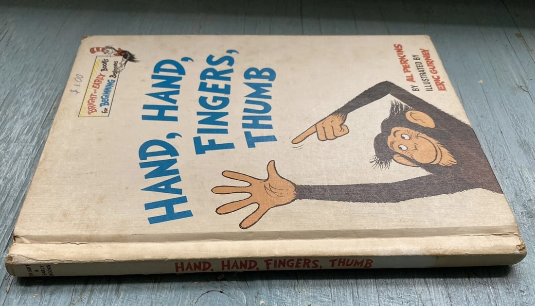Bright and Early Books Hand, Hand, Fingers,Thumb HC Al Perkins 1969 BCE 1st Good - 3