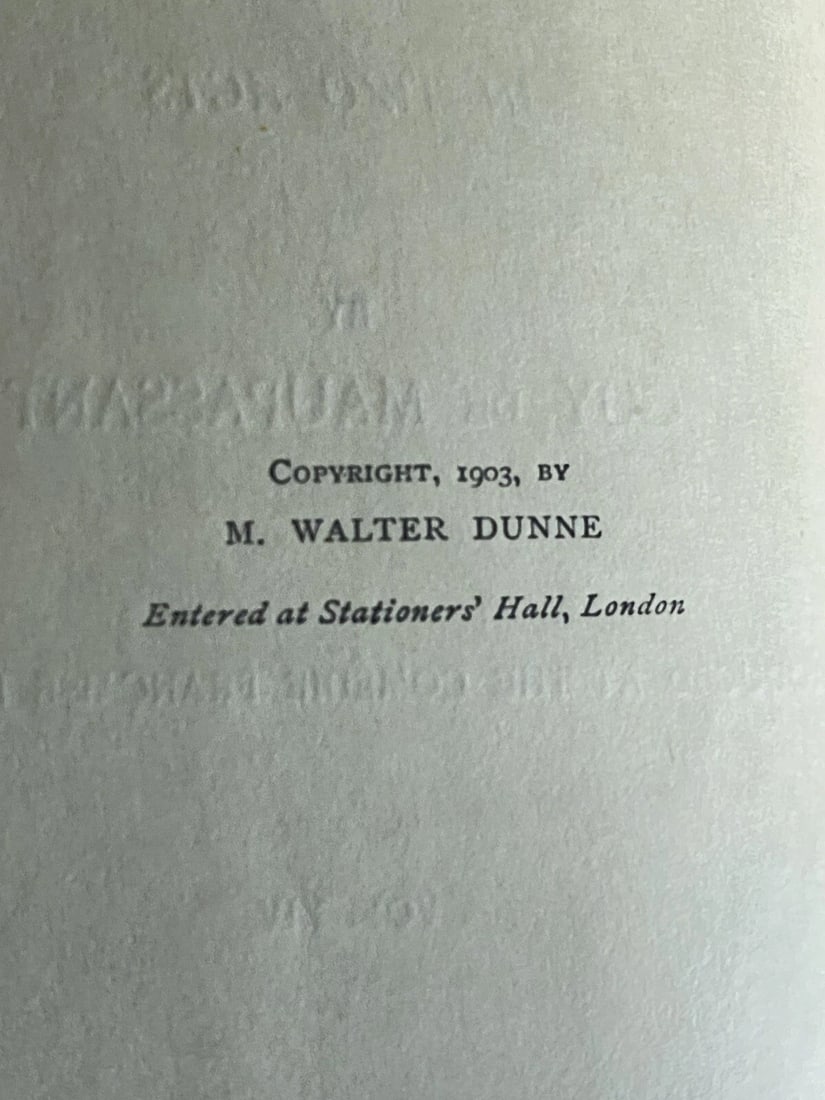 Guy De MaupassantEdition De Luxe HC 1903 Paix Du MenageEtc. Illustr. St. Dunstan - 3