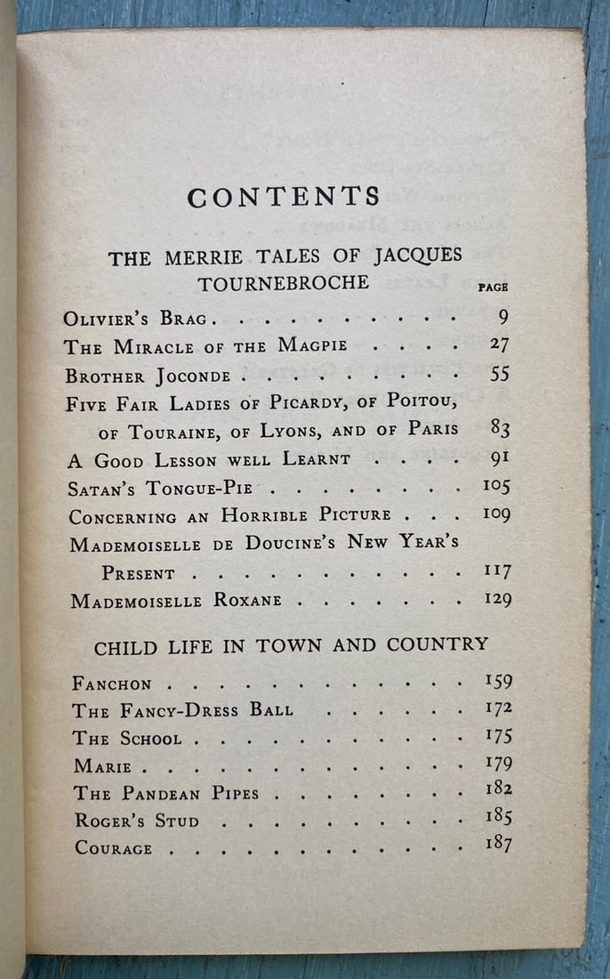 The Merrie Tales Of Jacques Tourne Broche Anatole France Blue Leather 1923 Dodd - 7