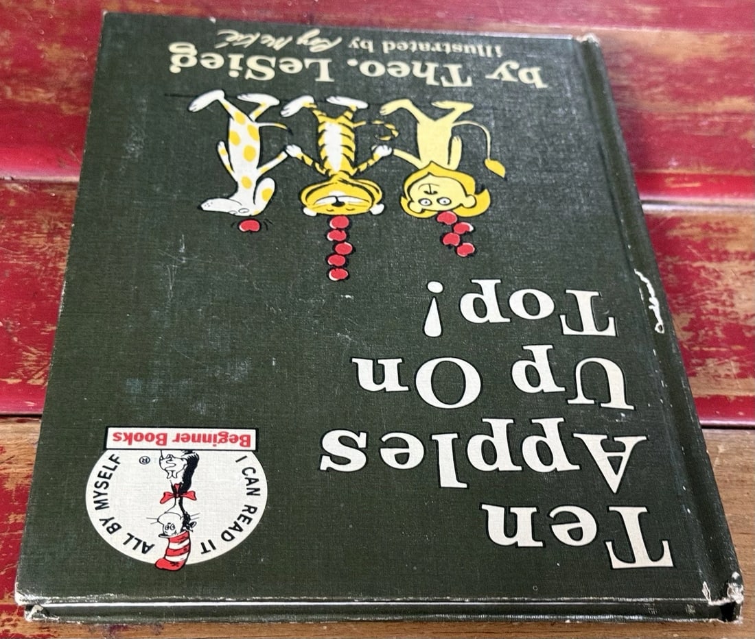 Dr. Seuss 1961 Vtg Book Club Ed Ten Apples Up On Top Theo Lesieg 1st Ed/ 1st Pr - 13