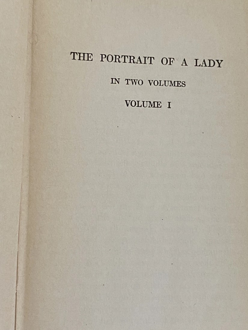 THE PORTRAIT OF A LADY James, Henry Early Modern Library Edition 1930’s HC - 3