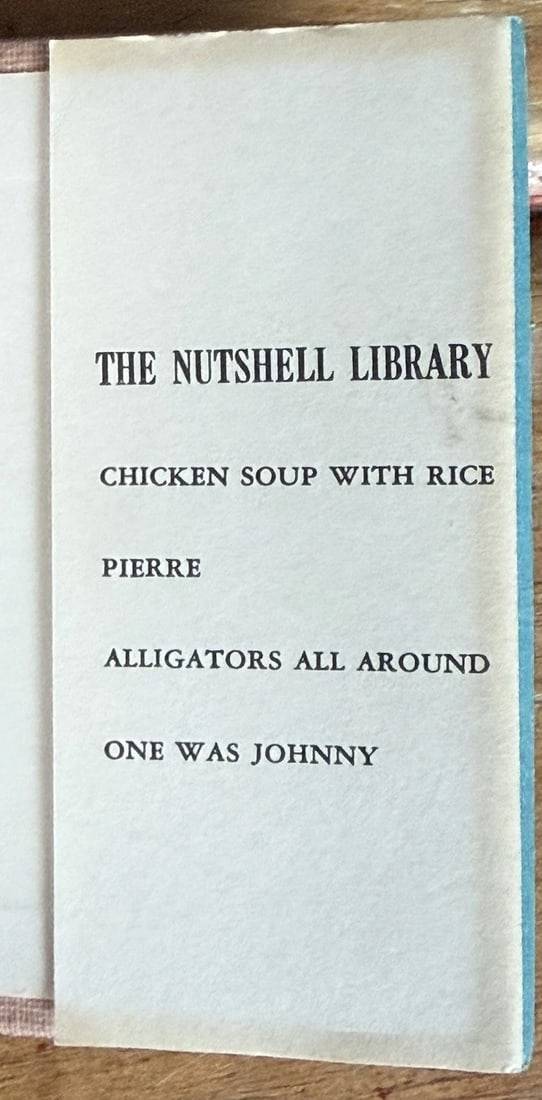 NUTSHELL LIBRARY by Maurice Sendak/ Harper & Row, 1962 (4 Mini Books) - 7