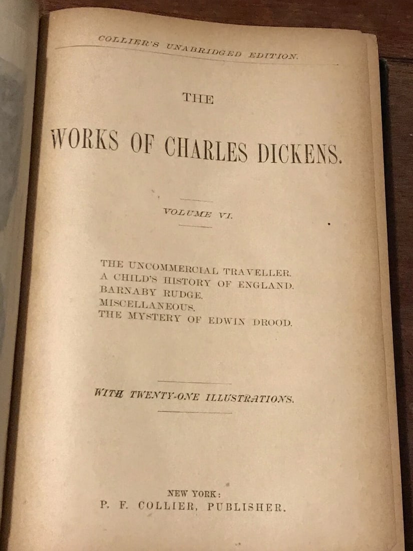 The Works of CHARLES DICKENS Collier Unabridged 1870 illustrated Vol VI HC - 3