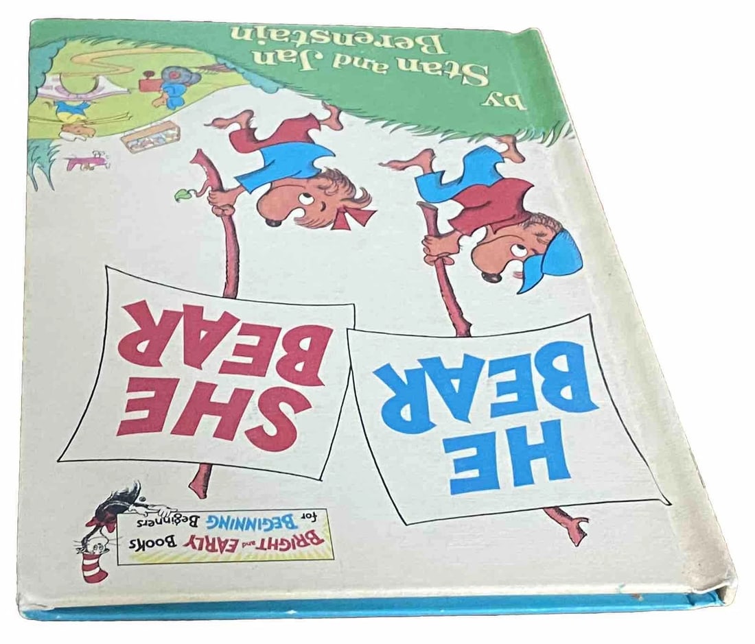 1974 Berenstain Bears He Bear She Bear 1st Ed Grolier Book Club HC Very Good - 6