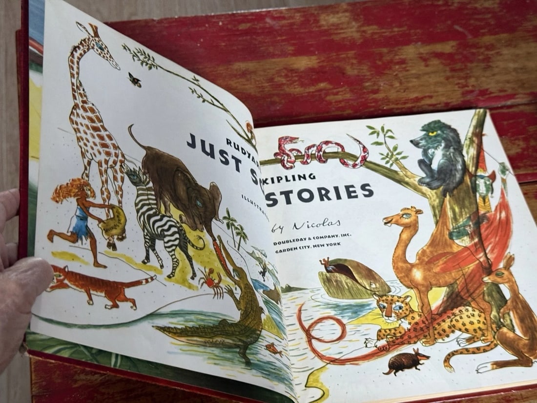JUST SO STORIES RUDYARD KIPLING HC 1952 Doubleday Illustrated 1st Thus - 5