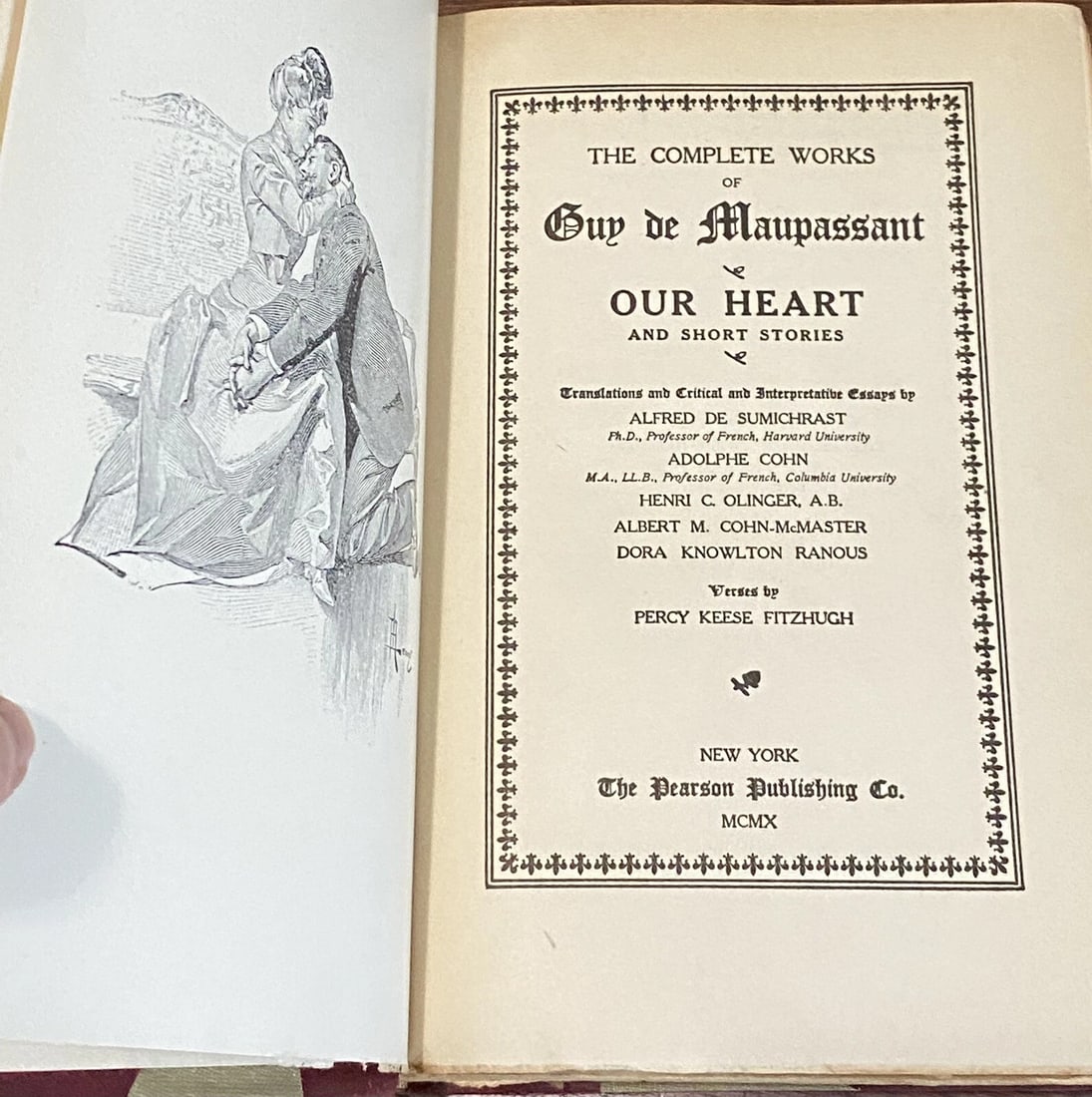 Guy De Maupassant Our Heart, The Snip1910 Pearson Ltd. Ed. #173/1000 Illustrated - 3