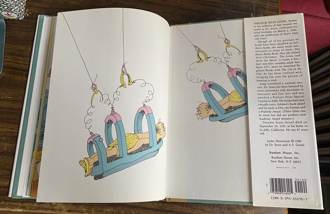 You're Only Old Once by Dr. Seuss Book 1986 1st Edition 5th Printing HB DJ - 11