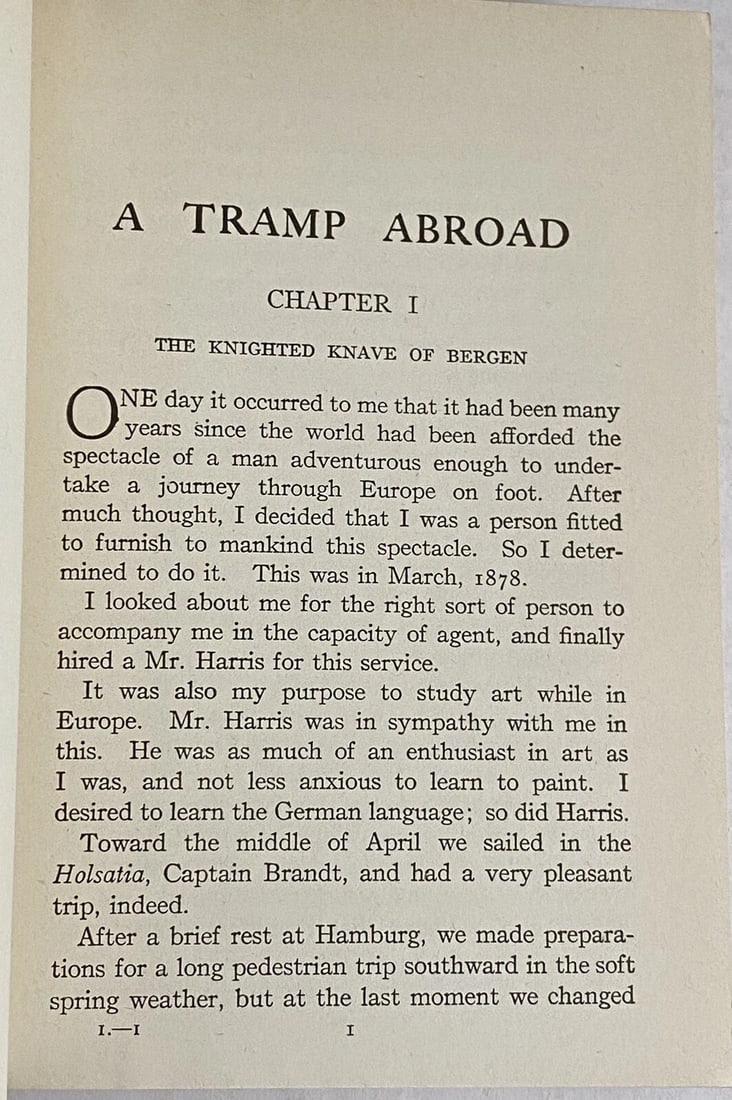1921 COMPLETE WORKS OF MARK TWAIN VOL.XI A TRAMP ABROAD Harper Illustrated HC - 10