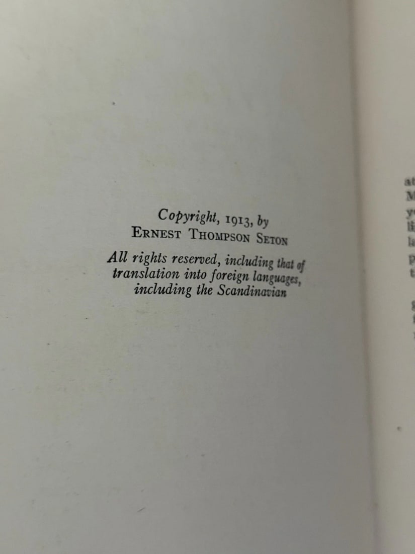 Wild Animals at Home (Hardcover) by Ernest Thompson Seton 1913 First Edition - 3