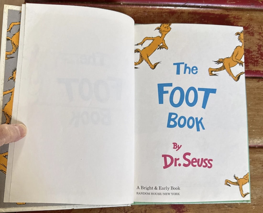THE FOOT BOOK DR. SEUSS 1968 Grolier Book Club 1ST EDITION 1ST PRINT Very Good - 2