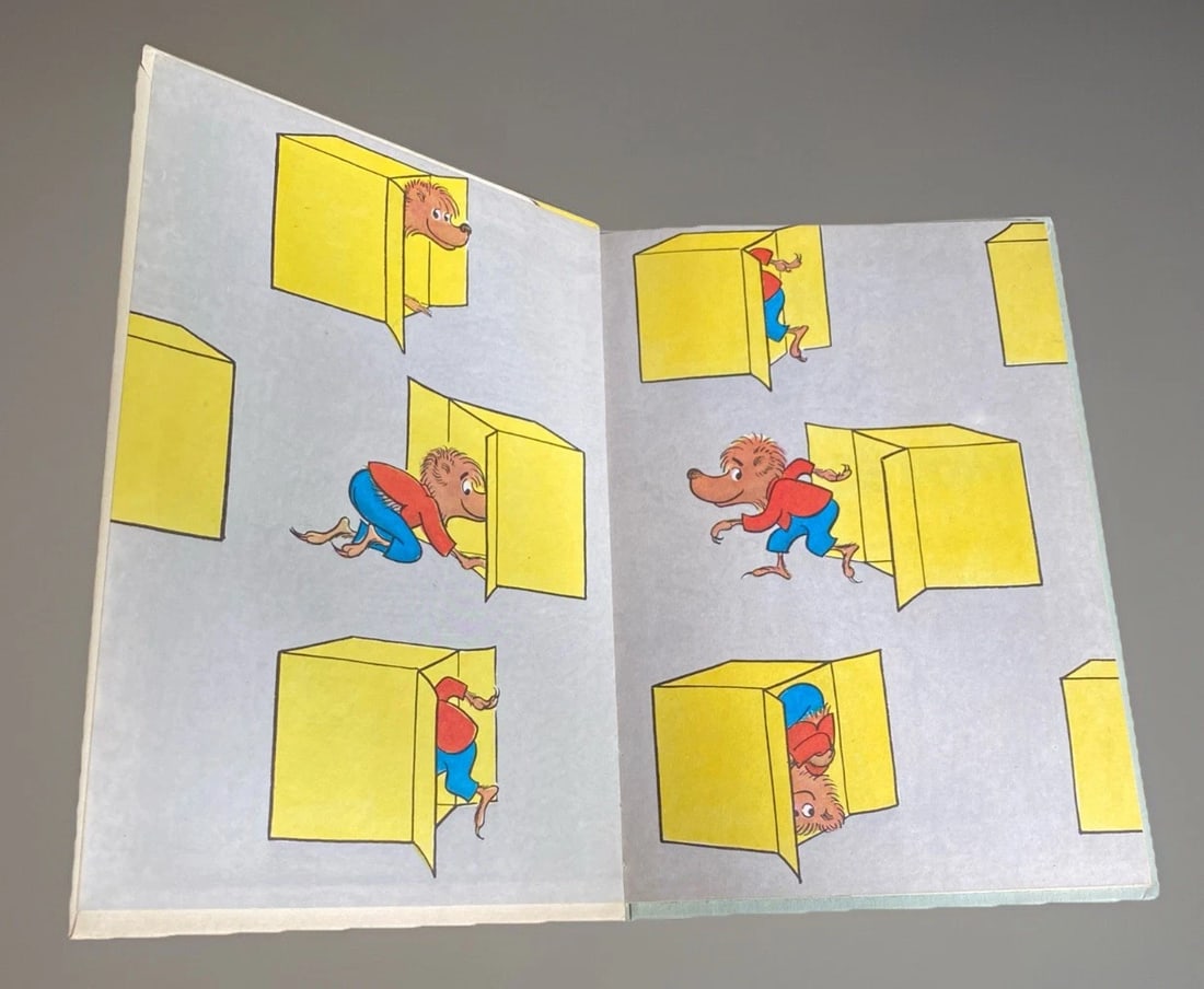 Inside Outside Upside Down Stan Jan Berenstain 1968 Bright Early Hardcover Good - 7