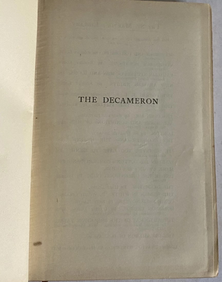 The Decameron Bocaccio 1904 London Chatto & Windus Fine Paper Ed. Leather - 5