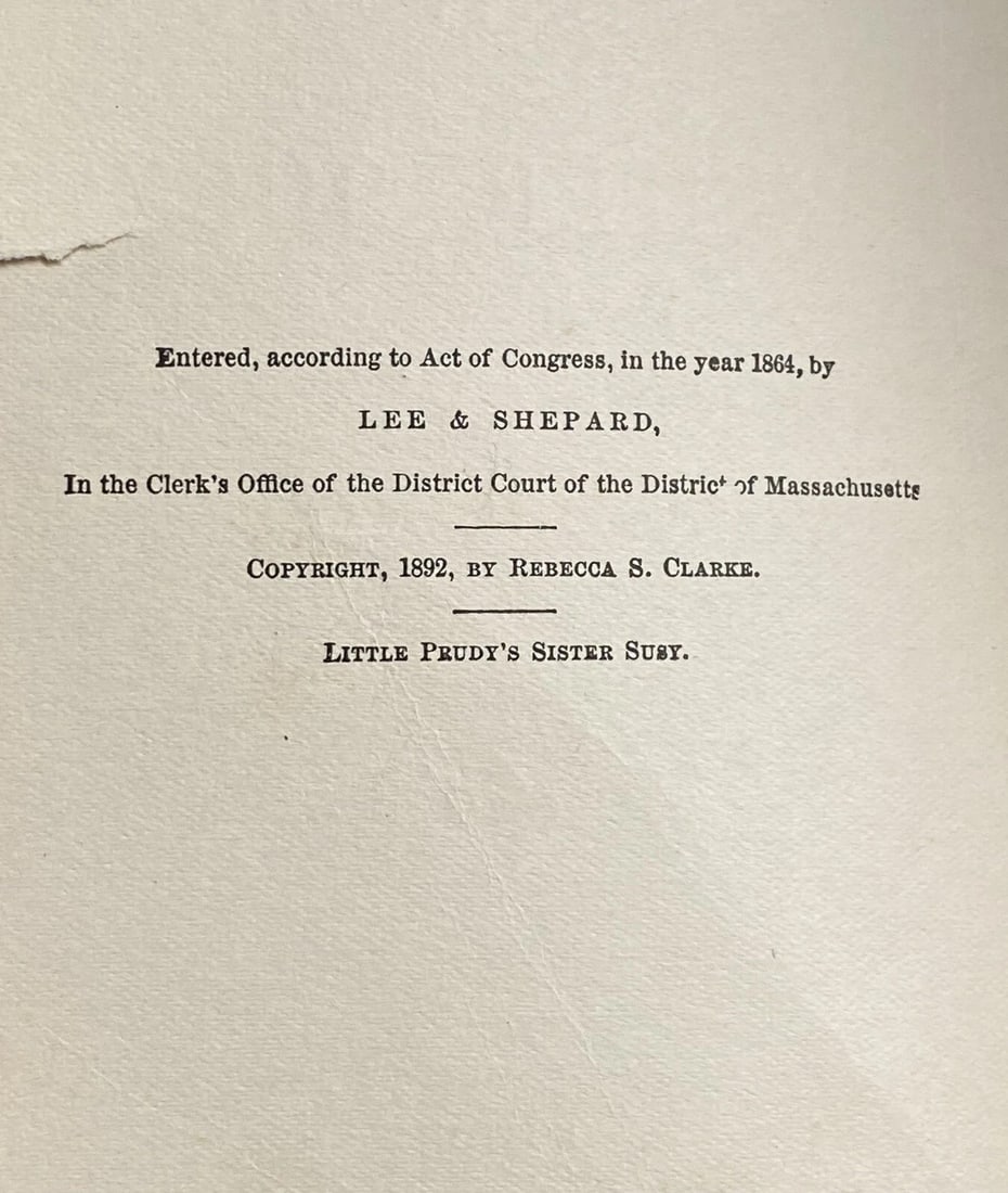 Little Prudy's Sister Suzy 1892 HC Children's Book Hardcover Antique Very Good! - 3