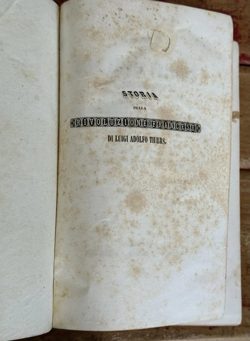 Thiers, L. Adolfo Rivoluzione Francese 1842 1st Italian Ed. Vol. 2 Illustrated - 2