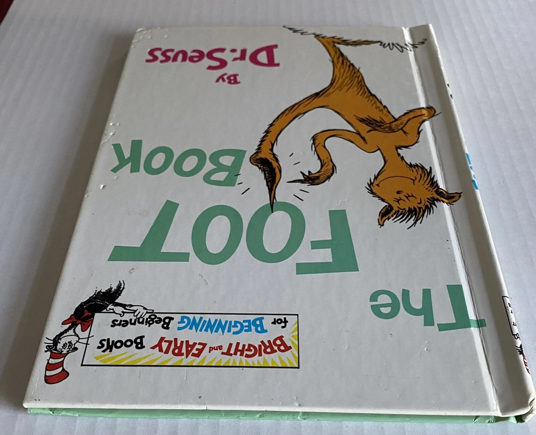 The Foot Book 1968 Dr. Seuss Grolier Book Club Edition Print U 123 Very Good - 3