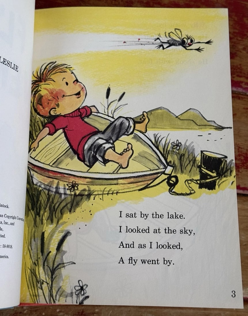 Dr. Seuss A Fly Went By 1958 Beginner Book BC Ed.Mike McClintock 1st Ed/Printing - 11