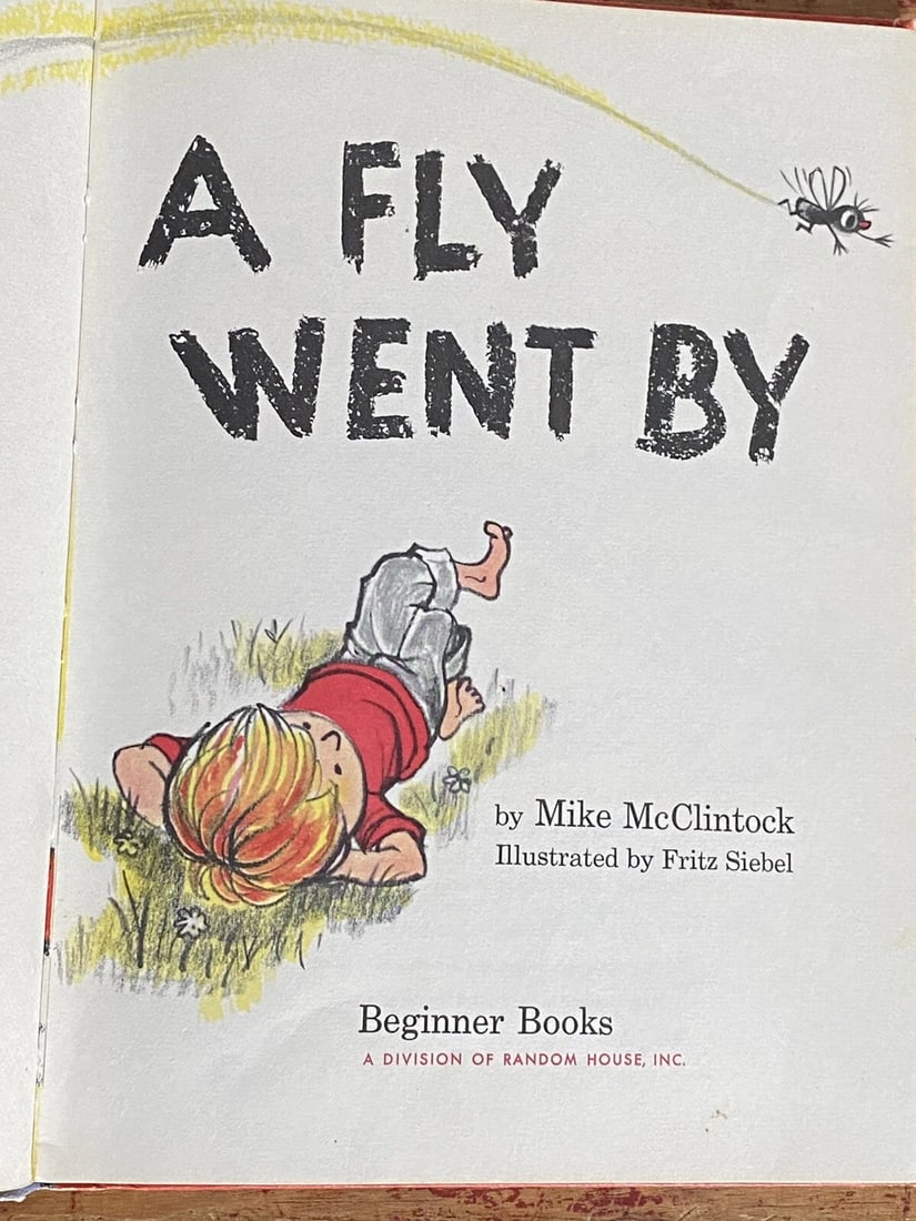Dr. Seuss A Fly Went By 1958 Beginner Book BC Ed. Mike McClintock Early Printing - 2