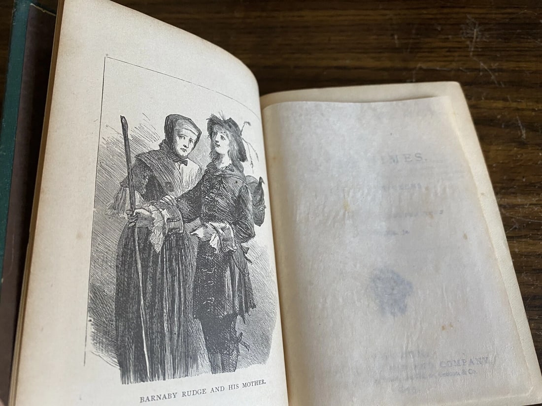 Dickens' Works Illustrated Barnaby Rudge, Hard Times 1875 HC James R.Osgood Ill. - 4