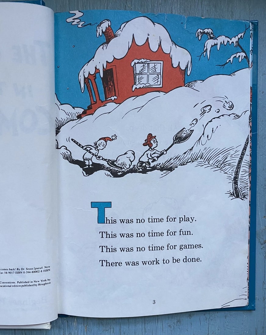 Dr Seuss The Cat In The Hat Comes Back Grolier BC 1st Edition Earl Print HC Good - 8