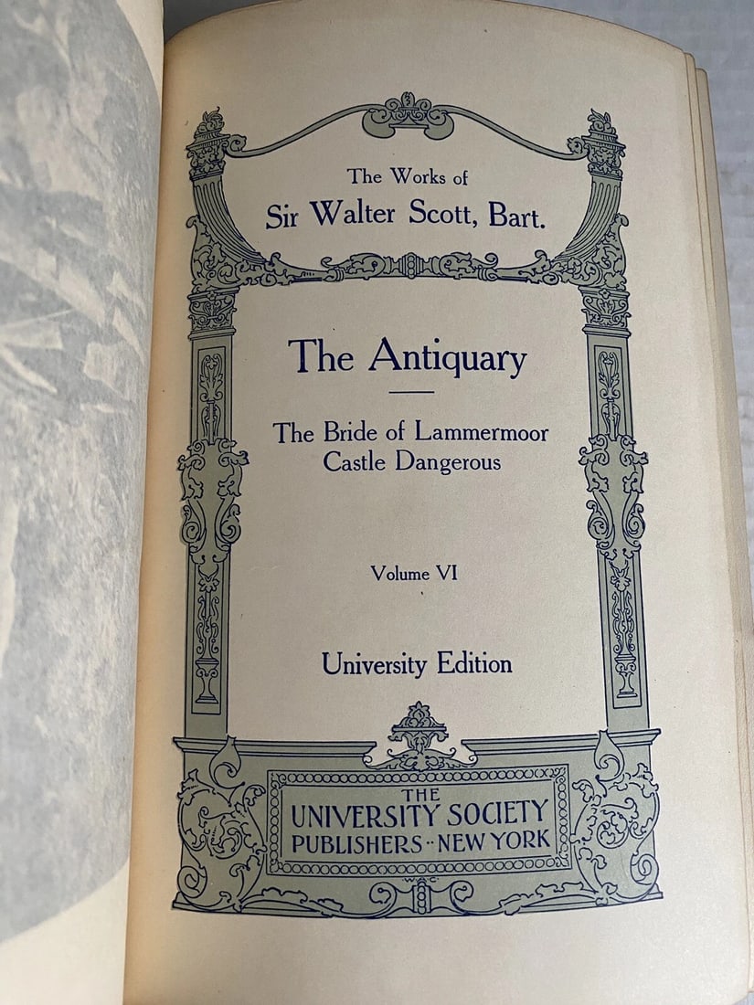 Works Of Sir Walter Scott Waverley Novels Vol VI The Antiquary HC 1800’s Illustr - 4