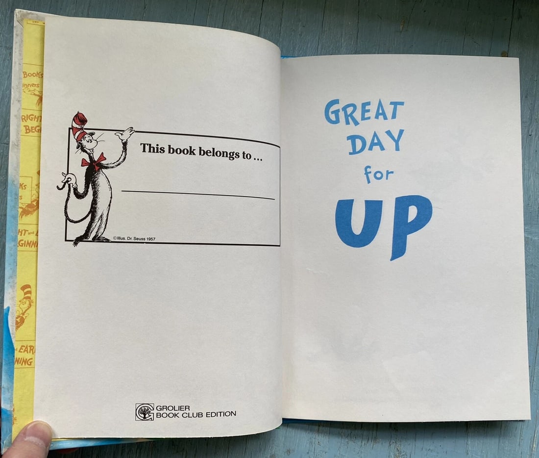 Great Day for Up Bright & Early BC Edition Hardcover Dr. Seuss 1974 1ST/2nd VG - 6