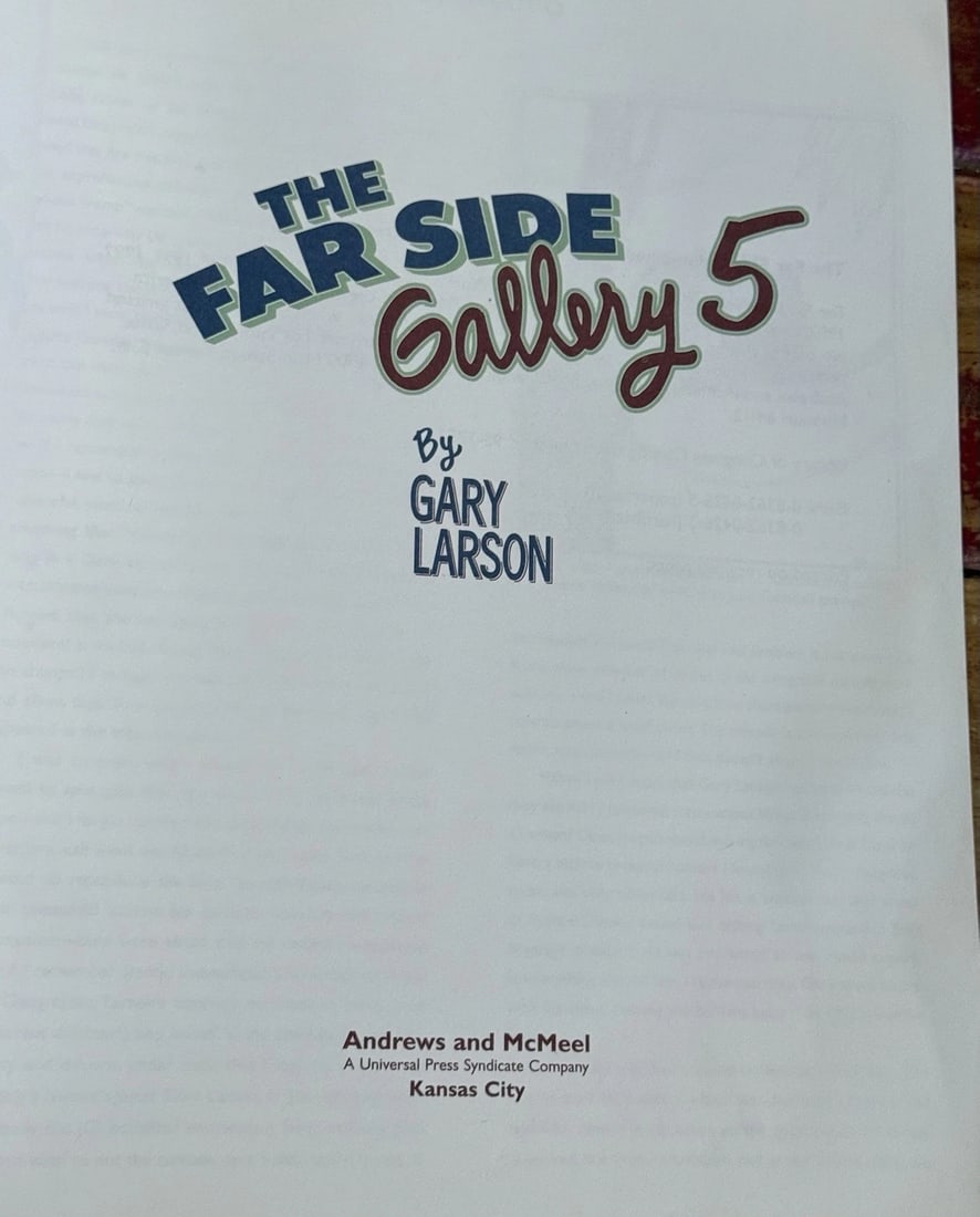 The Far Side Gallery 5 Paperback By Larson, Gary Like New Condition 1995 1st Ed - 2