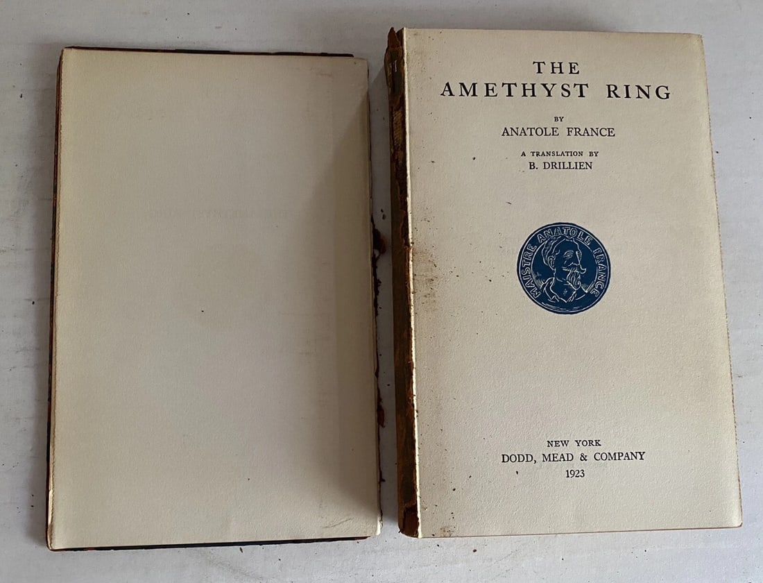 Antique Book The Amethyst Ring Anatole France Blue Leather 1923 Dodd Mead & Co. - 3