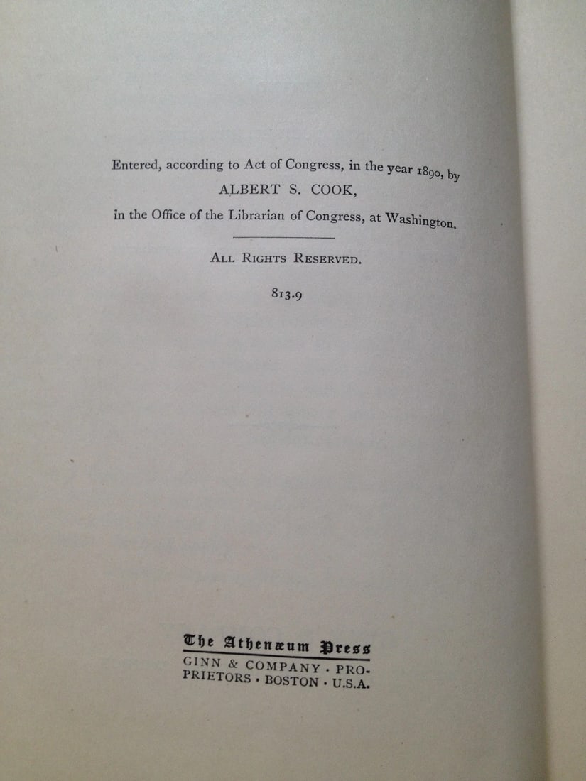 SHELLEY'S DEFENSE OF POETRY Ed. Albert S. Cook 1890 HC Ginn & Co. Antique - 10