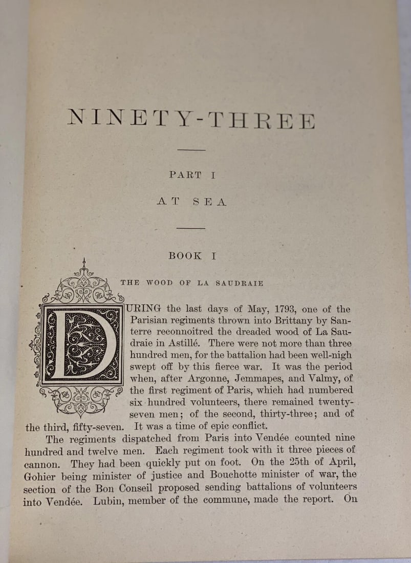 Victor Hugo’s Novels Vol. I Illustrated 1888 Library Edition Ninety Three VG - 14