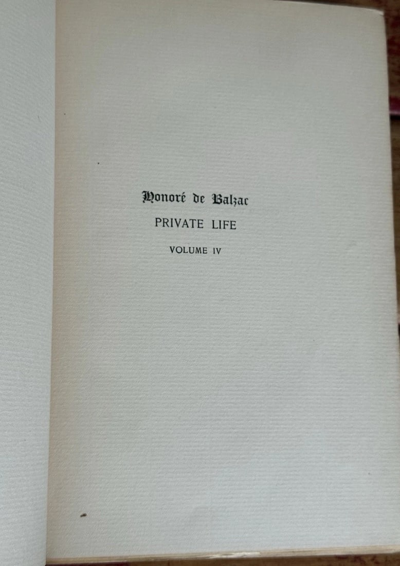 THE COMEDIE Humaine HONORE DE BALZAC HC 1897 Subscriber Ed. # 730 Vol XV Illust. - 6
