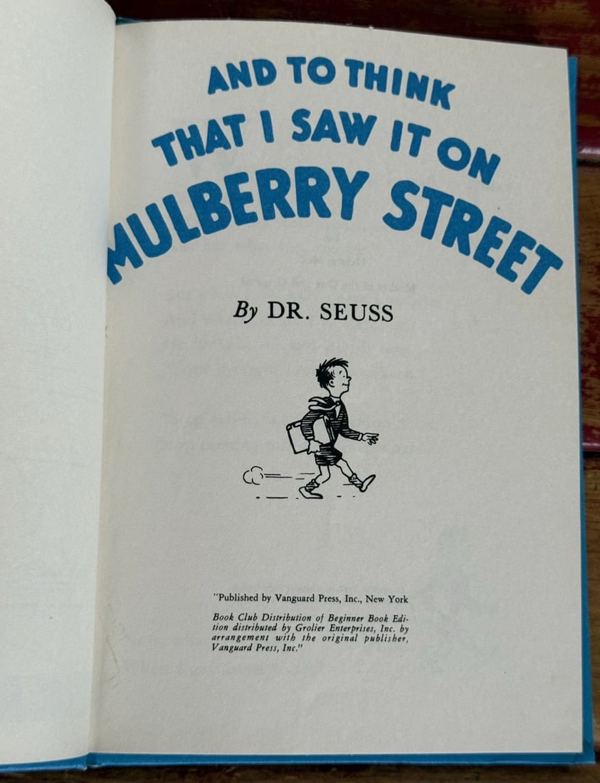 1937 And To Think That I Saw It On Mulberry Street ~Dr Seuss 1st Ed Vtg Classic - 2