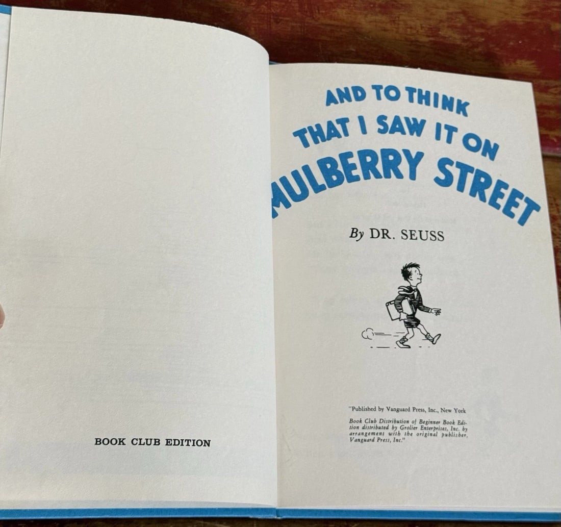 1937 And To Think That I Saw It On Mulberry Street ~Dr Seuss 1st Ed Vtg Classic - 3