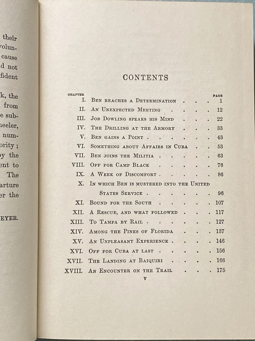 A YOUNG VOLUNTEER IN CUBA by Edward Stratemeyer. First Ed. 1898. Old Glory Ed. - 15