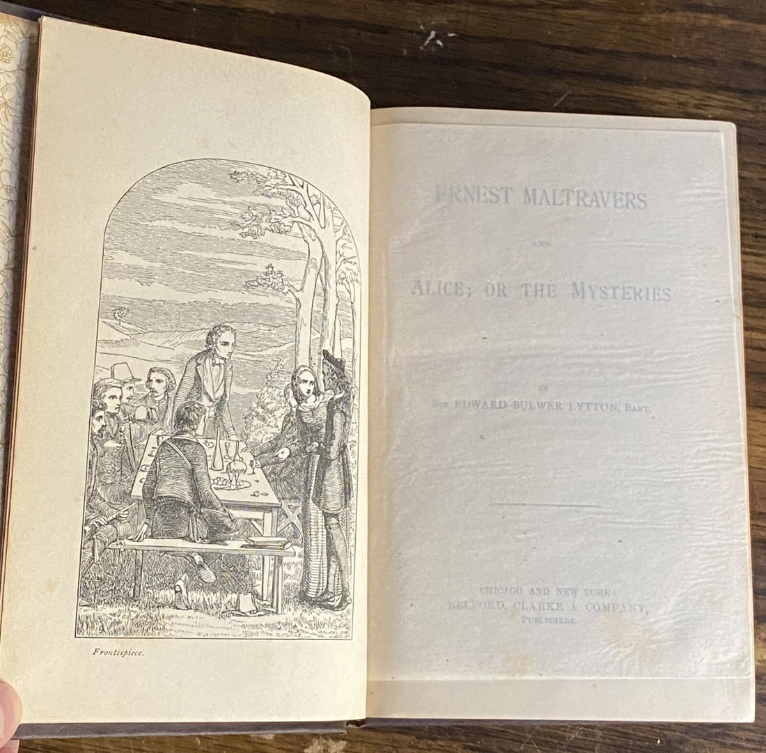 Bulwer Lytton's Works Ernest Maltravers and Alice HC Belford Clarke 1st Edition - 3