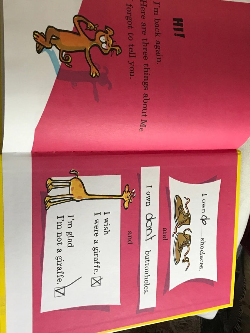 Classic Seuss: My Book about Me by Me Myself 1st Ed. 1969 Random House HC LOOK! - 9
