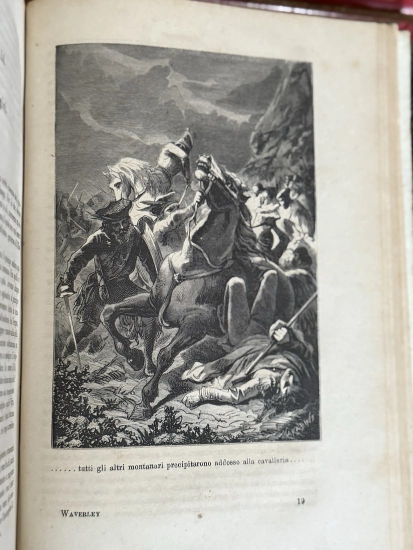 Sir Walter Scott Scene Dell Insurrezione Di Scozia 1874 Milano HC Illust HC/Lthr - 7