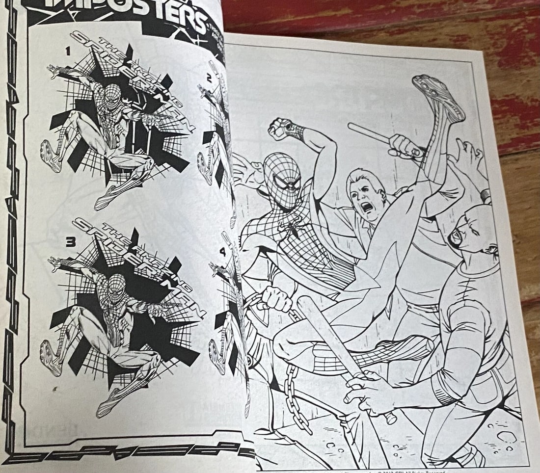 The Amazing Spider-Man Jumbo Coloring And ActivityBook Bendon Very Good 2012 - 8