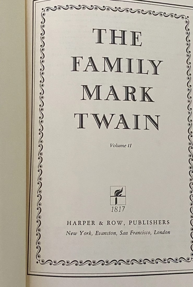 Mark Twain THE FAMILY MARK TWAIN [ Two Volume Set ] Book Club Edition Slipcase - 3