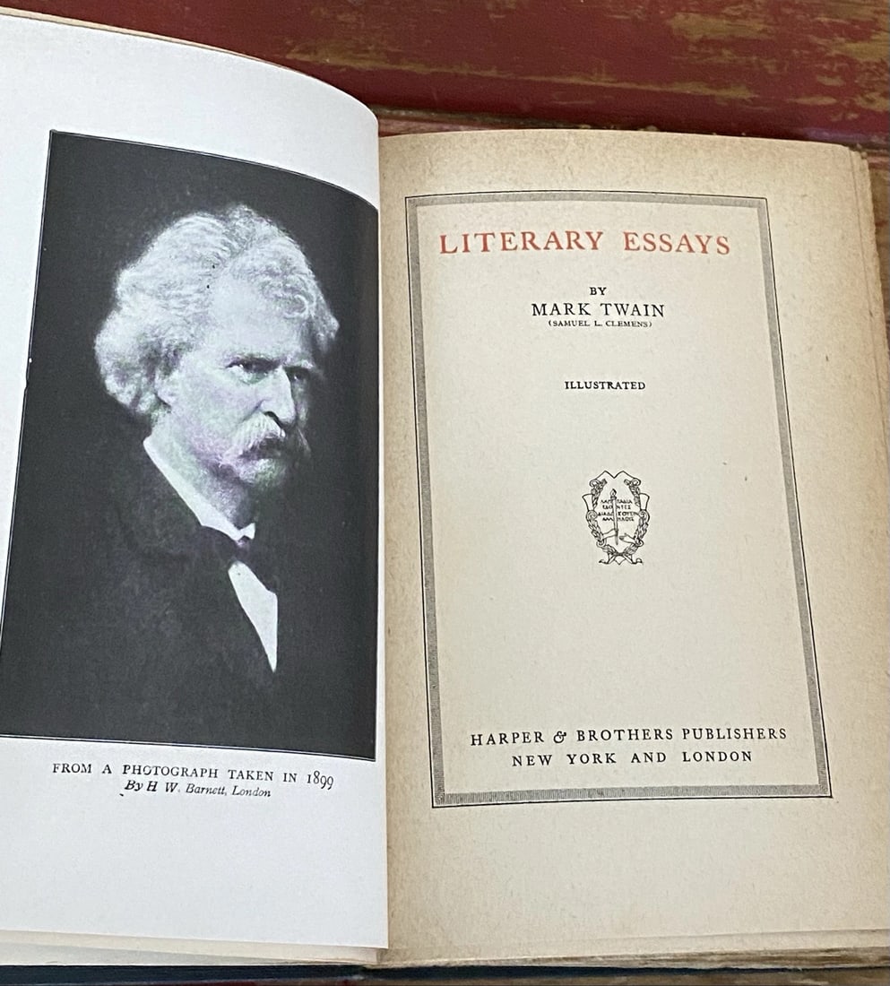 Mark Twain Literary Essays Author's National Edition Vol XXII, HC 1899 Illustrat - 2
