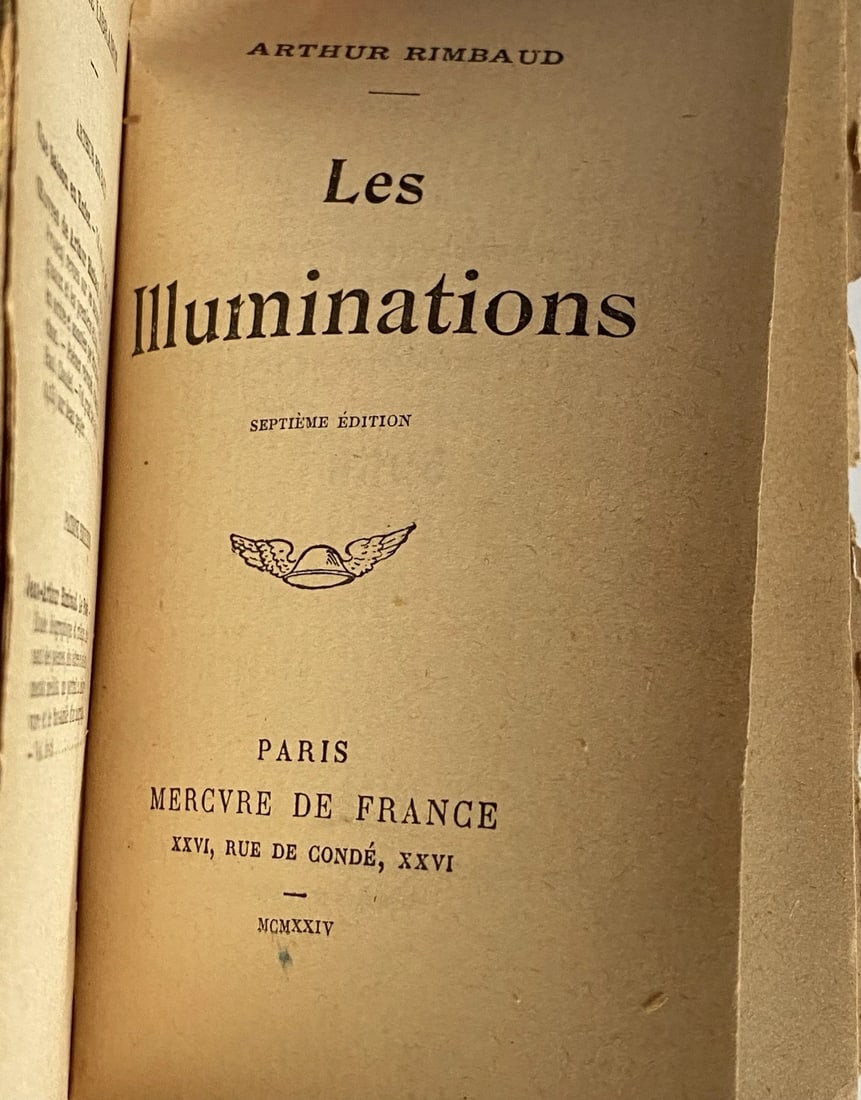 Arthur RIMBAUD / Les Illuminations French 1924 Paris Partial Leather 7th Edition - 2